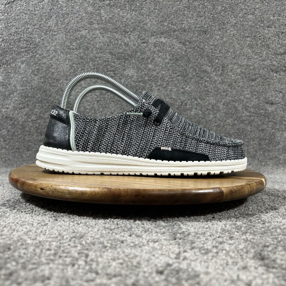 Hey Dude Wendy Sox Women’s Sz 8 Sparkling Black Knit Slip On Comfort Shoes Used
